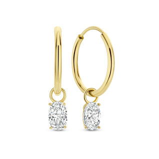 Isabel Bernard Baguette Genevieve 14 karat gold hoop earrings