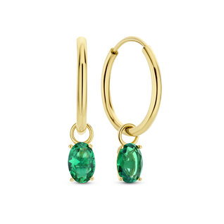 Isabel Bernard Baguette Olivia 14 karat gold hoop earrings