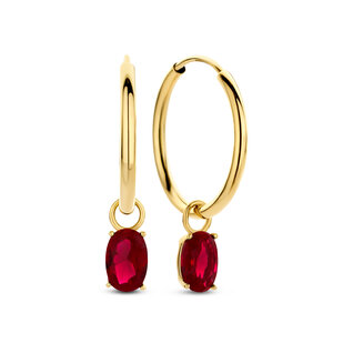 Isabel Bernard Baguette Roux 14 karat gold hoop earrings