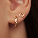 Isabel Bernard Belleville Amore 14 karat gold ear studs with heart