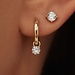 Isabel Bernard Cadeau d'Isabel 14 karat gold earring set with zirconia stones