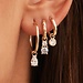 Isabel Bernard Cadeau d'Isabel 14 karat gold four-piece earring charm set with zirconia stones | without hoop earrings