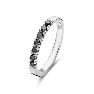 Isabel Bernard De la Paix Cecile 14 karat white gold ring | black diamond 0.28 ct