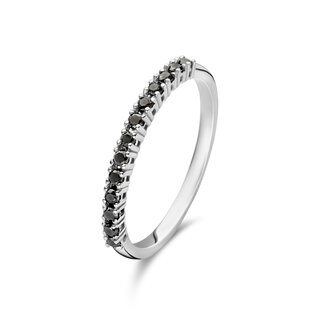 Isabel Bernard De la Paix Cecile 14 karat white gold ring | black diamond 0.19 ct