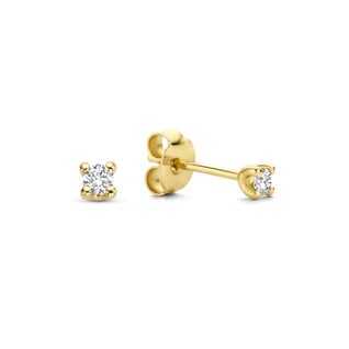Isabel Bernard De la Paix Céline 14 karat gold stud ear studs | diamond 0.10 ct