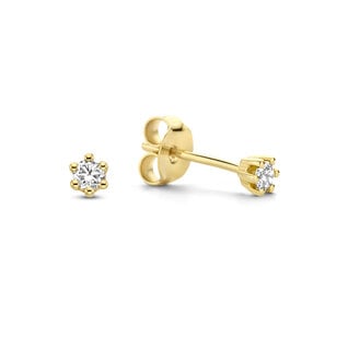 Isabel Bernard De la Paix Emily 14 karat gold stud ear studs | diamond 0.10 ct