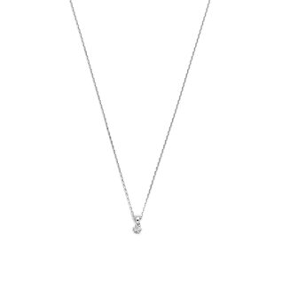 Isabel Bernard De la Paix Emily 14 karat white gold necklace | diamond 0.05 ct