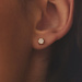Isabel Bernard De la Paix Hanaé 14 karat gold stud ear studs with diamond 0.16 carat