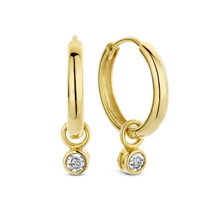 Isabel Bernard De la Paix Inaya 14 karat gold hoop earrings | diamond 0.02 ct