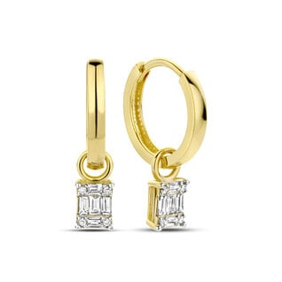 Isabel Bernard De la Paix Maxime 14 karat gold hoop earrings | diamond 0.18 ct