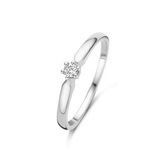 Isabel Bernard De la Paix Sylvie 14 karat white gold ring | diamond 0.07 ct
