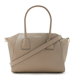 Isabel Bernard Femme Forte Charlotte taupe calfskin leather handbag