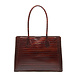 Isabel Bernard Honoré Cloe croco brown calfskin leather handbag