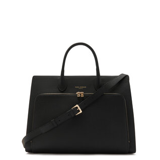 Isabel Bernard Honoré Nadine black calfskin leather handbag