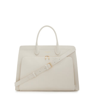 Isabel Bernard Honoré Nadine cream calfskin leather handbag