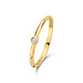Isabel Bernard Rivoli Aélys 14 karat gold stacking ring with zirconia stone