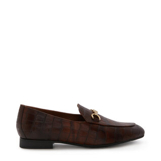 Isabel Bernard Vendôme Fleur croco brown calfskin leather loafers