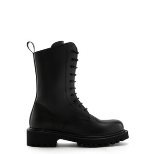 Isabel Bernard Vendôme Myrthe black calfskin leather lace up boots